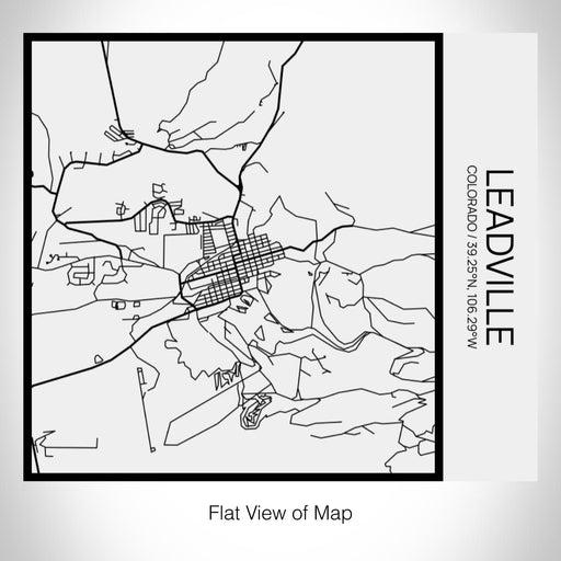 Rendered View of Leadville Colorado Map on 17oz Stainless Steel Insulated Tumbler in Matte White with Tactile Lines