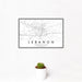 12x18 Lebanon Tennessee Map Print Landscape Orientation in Classic Style With Small Cactus Plant in White Planter