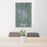 24x36 Lebanon Tennessee Map Print Portrait Orientation in Afternoon Style Behind 2 Chairs Table and Potted Plant
