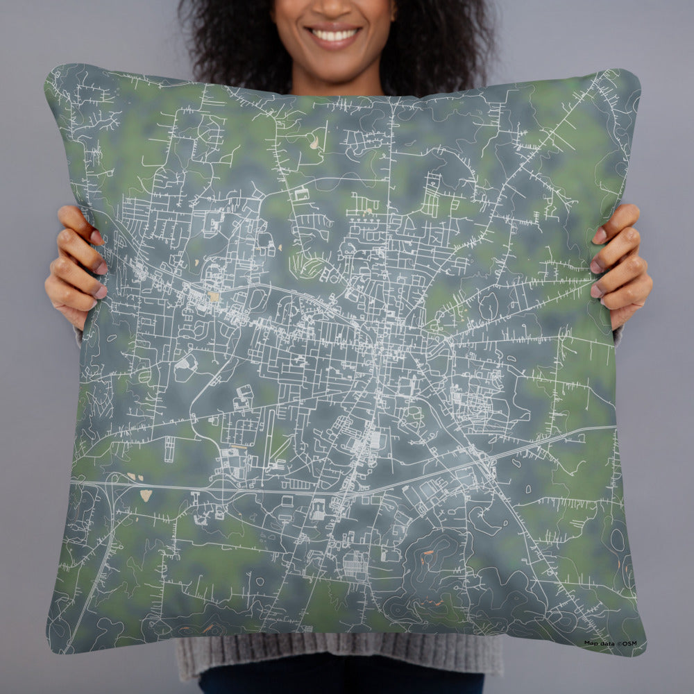 Lebanon - Tennessee Map Throw Pillow in Afternoon — JACE Maps