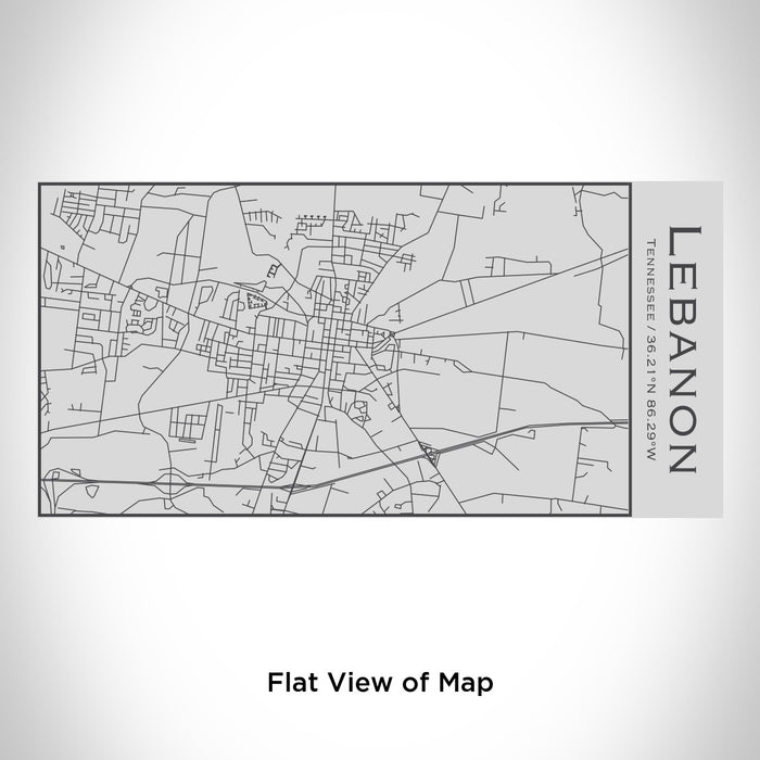 Rendered View of Lebanon Tennessee Map Engraving on 17oz Stainless Steel Insulated Cola Bottle