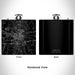 Rendered View of Lebanon Tennessee Map Engraving on 6oz Stainless Steel Flask in Black