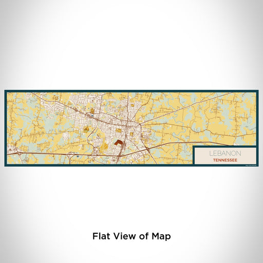 Flat View of Map Custom Lebanon Tennessee Map Enamel Mug in Woodblock