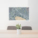 24x36 Lehi Utah Map Print Lanscape Orientation in Afternoon Style Behind 2 Chairs Table and Potted Plant