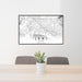 24x36 Lehi Utah Map Print Lanscape Orientation in Classic Style Behind 2 Chairs Table and Potted Plant