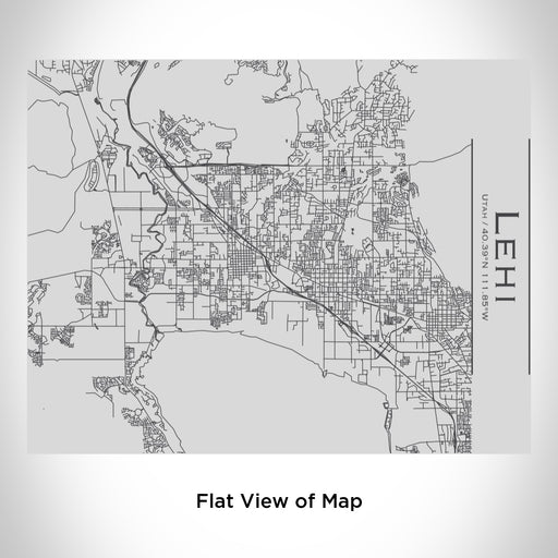 Rendered View of Lehi Utah Map Engraving on 20oz Stainless Steel Insulated Bottle with Bamboo Top