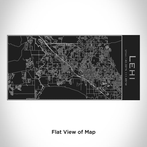 Rendered View of Lehi Utah Map Engraving on 17oz Stainless Steel Insulated Cola Bottle in Black