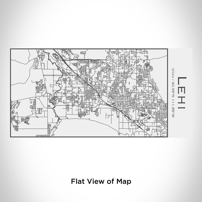 Rendered View of Lehi Utah Map Engraving on 17oz Stainless Steel Insulated Cola Bottle in White