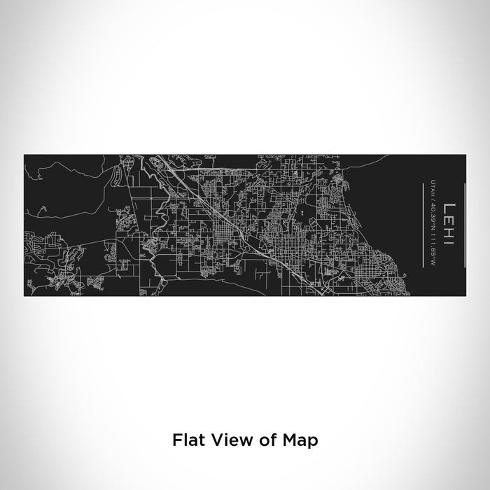 Rendered View of Lehi Utah Map Engraving on 10oz Stainless Steel Insulated Cup with Sliding Lid in Black