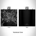 Rendered View of Lehi Utah Map Engraving on 6oz Stainless Steel Flask in Black