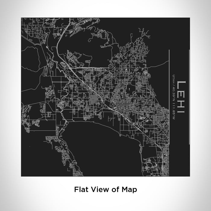 Rendered View of Lehi Utah Map Engraving on 17oz Stainless Steel Insulated Tumbler in Black