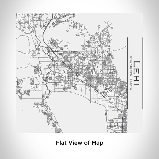 Rendered View of Lehi Utah Map Engraving on 17oz Stainless Steel Insulated Tumbler in White