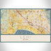 Lehi Utah Map Print Landscape Orientation in Woodblock Style With Shaded Background