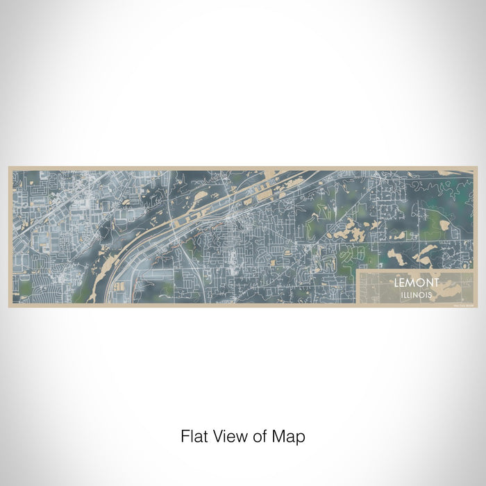 Flat View of Map Custom Lemont Illinois Map Enamel Mug in Afternoon