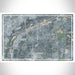 Lemont Illinois Map Print Landscape Orientation in Afternoon Style With Shaded Background