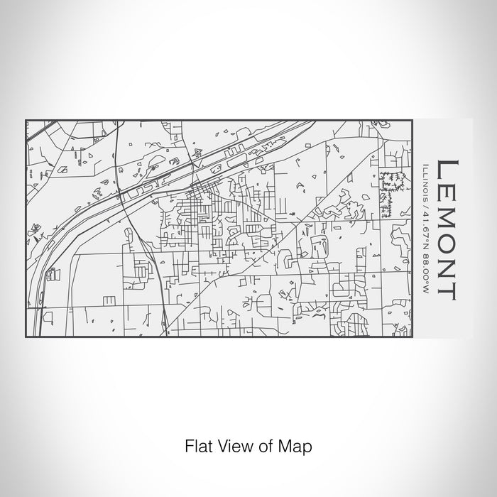 Rendered View of Lemont Illinois Map on 17oz Stainless Steel Insulated Cola Bottle in White