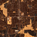 Lemont Illinois Map Print in Ember Style Zoomed In Close Up Showing Details