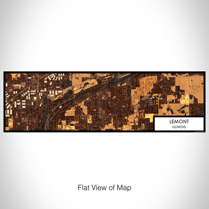 Flat View of Map Custom Lemont Illinois Map Enamel Mug in Ember
