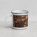 Left View Custom Lemont Illinois Map Enamel Mug in Ember