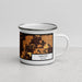 Right View Custom Lemont Illinois Map Enamel Mug in Ember