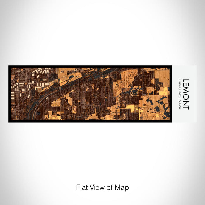 Rendered View of Lemont Illinois Map on 10oz Stainless Steel Insulated Cup in Ember with Sliding Lid