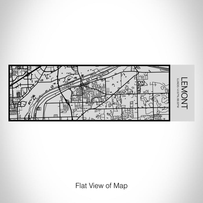 Rendered View of Lemont Illinois Map on 10oz Stainless Steel Insulated Cup with Sipping Lid