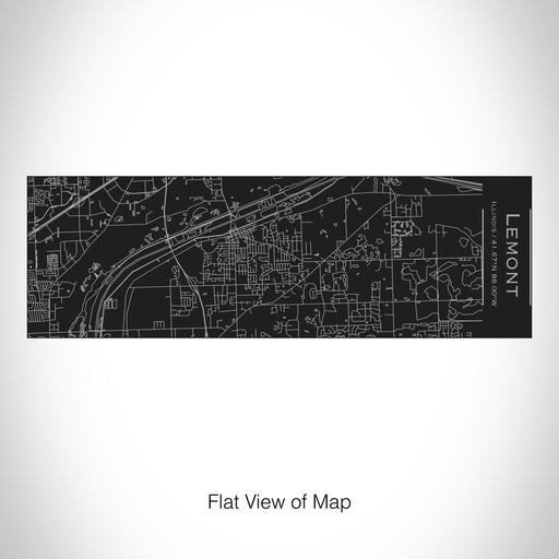 Rendered View of Lemont Illinois Map on 10oz Stainless Steel Insulated Cup with Sliding Lid in Black