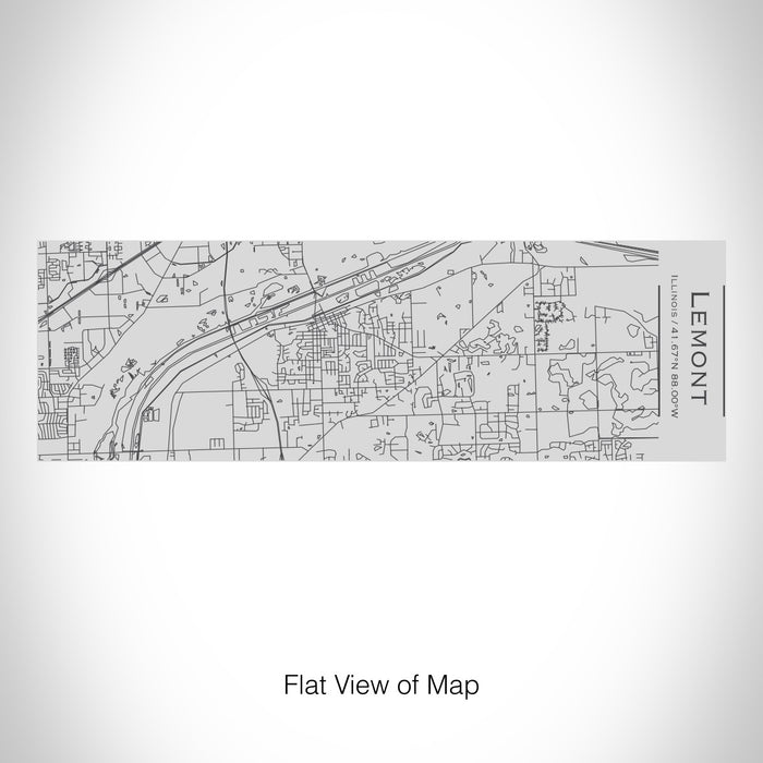 Rendered View of Lemont Illinois Map on 10oz Stainless Steel Insulated Cup with Sipping Lid