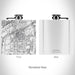 Rendered View of Lemont Illinois Map on 6oz Stainless Steel Flask in White