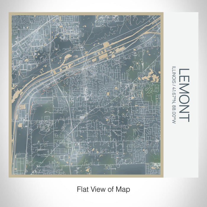 Rendered View of Lemont Illinois Map on 17oz Stainless Steel Insulated Tumbler in Afternoon Map Style