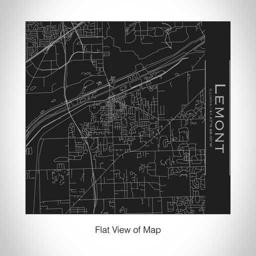 Rendered View of Lemont Illinois Map on 17oz Stainless Steel Insulated Tumbler in Black