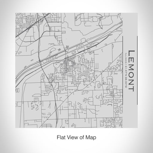 Rendered View of Lemont Illinois Map on 17oz Stainless Steel Insulated Tumbler