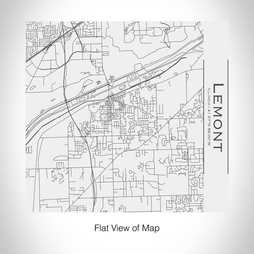Rendered View of Lemont Illinois Map on 17oz Stainless Steel Insulated Tumbler in White