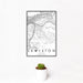 12x18 Lewiston Idaho Map Print Portrait Orientation in Classic Style With Small Cactus Plant in White Planter