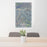 24x36 Lewiston Idaho Map Print Portrait Orientation in Afternoon Style Behind 2 Chairs Table and Potted Plant