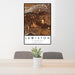 24x36 Lewiston Idaho Map Print Portrait Orientation in Ember Style Behind 2 Chairs Table and Potted Plant