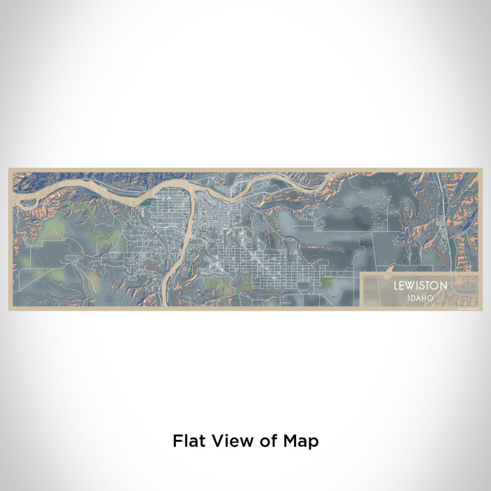 Flat View of Map Custom Lewiston Idaho Map Enamel Mug in Afternoon