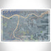 Lewiston Idaho Map Print Landscape Orientation in Afternoon Style With Shaded Background