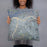 Person holding 18x18 Custom Lewiston Idaho Map Throw Pillow in Afternoon