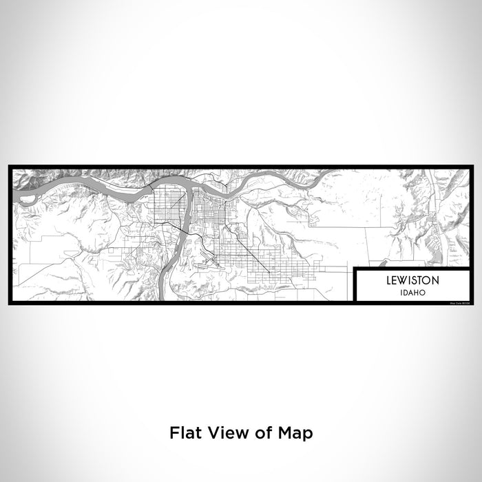 Flat View of Map Custom Lewiston Idaho Map Enamel Mug in Classic