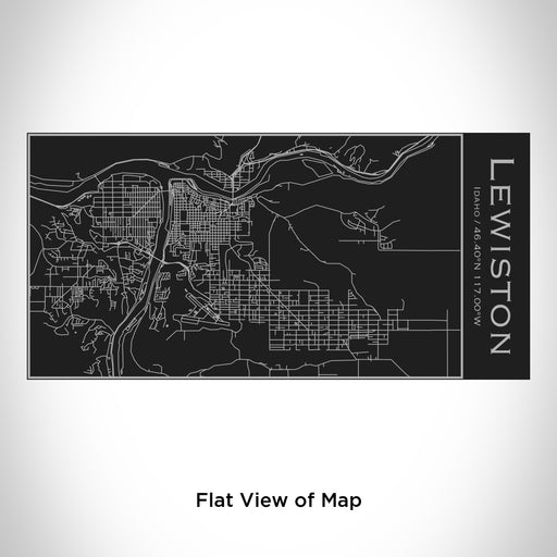 Rendered View of Lewiston Idaho Map Engraving on 17oz Stainless Steel Insulated Cola Bottle in Black