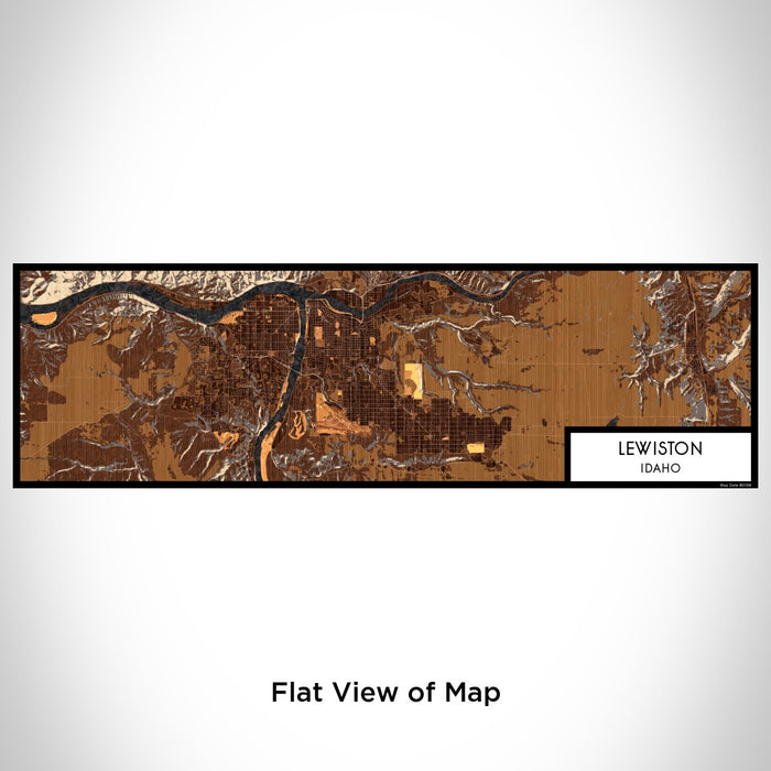 Flat View of Map Custom Lewiston Idaho Map Enamel Mug in Ember