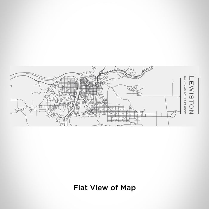 Rendered View of Lewiston Idaho Map Engraving on 10oz Stainless Steel Insulated Cup with Sliding Lid in White