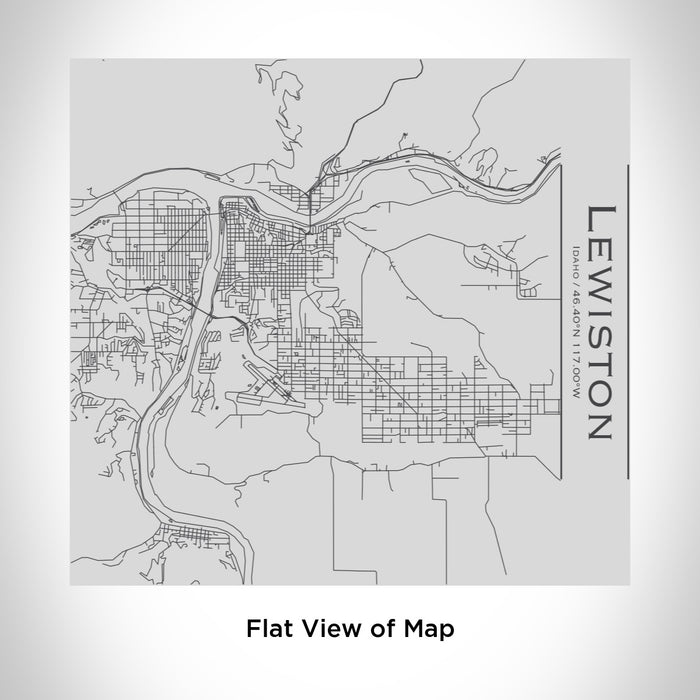 Rendered View of Lewiston Idaho Map Engraving on 17oz Stainless Steel Insulated Tumbler