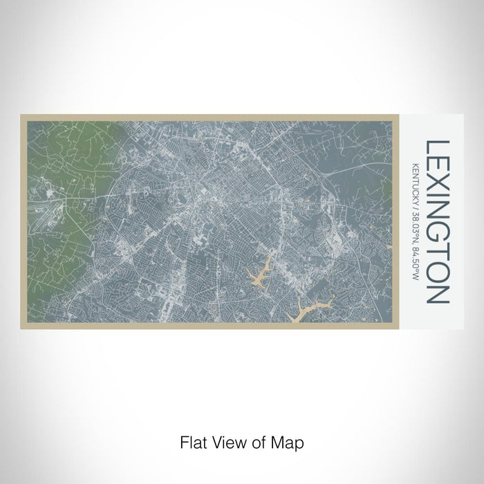 Rendered View of Lexington Kentucky Map on 17oz Stainless Steel Insulated Bottle with printed afternoon style map