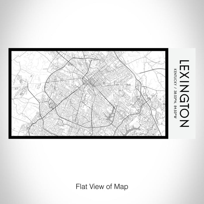 Rendered View of Lexington Kentucky Map on 17oz Stainless Steel Insulated Bottle with printed classic style map