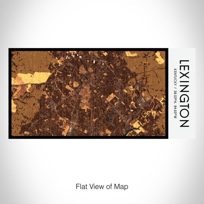 Rendered View of Lexington Kentucky Map on 17oz Stainless Steel Insulated Bottle with printed ember style map