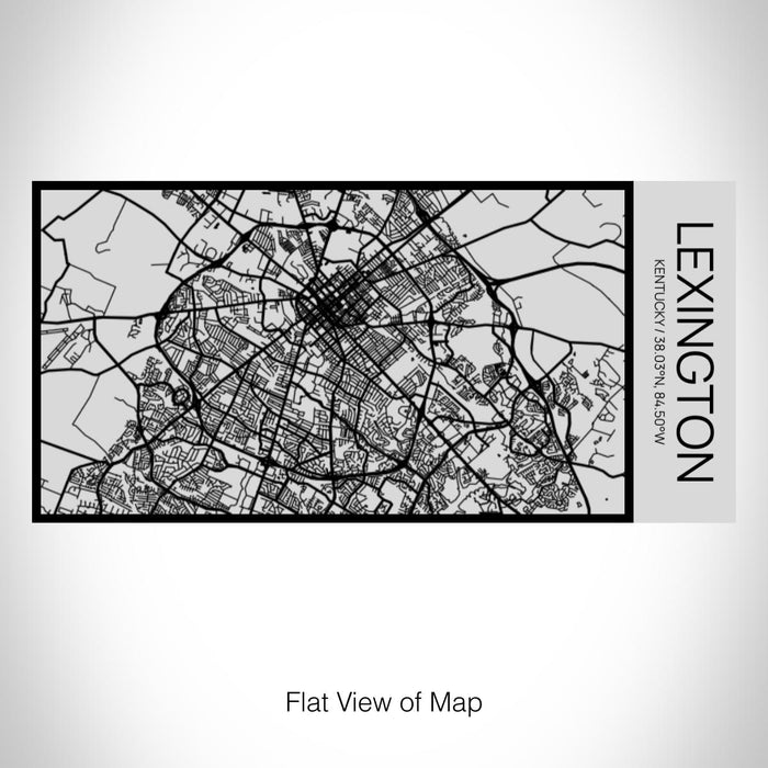 Rendered View of Lexington Kentucky Map on 17oz Stainless Steel Insulated Cola Bottle in Stainless