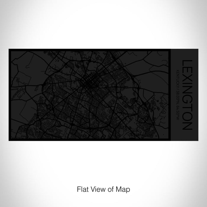 Rendered View of Lexington Kentucky Map on 17oz Stainless Steel Insulated Cola Bottle in Stainless in Matte Black