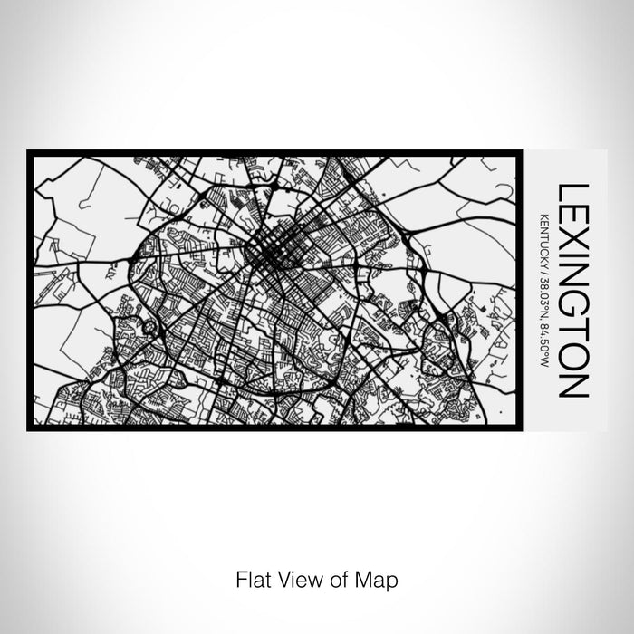 Rendered View of Lexington Kentucky Map on 17oz Stainless Steel Insulated Cola Bottle in Stainless in Matte White